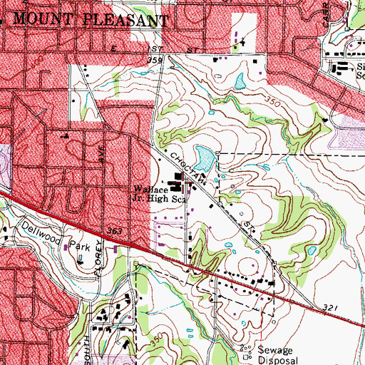 Topographic Map of Bible Christian Assembly of God Church, TX