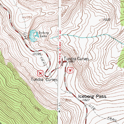 Topographic Map of Tundra Curves, CO
