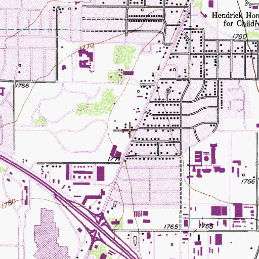 Topographic Map of New Life Church of Christ, TX