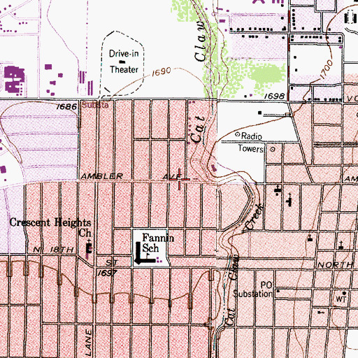 Topographic Map of Southside Church of God in Christ, TX