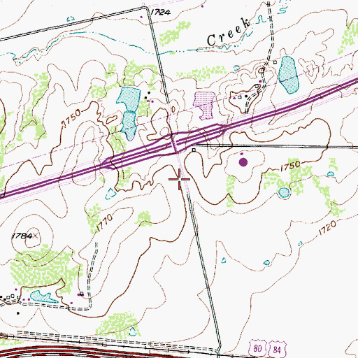 Topographic Map of Zion Lutheran Church, TX