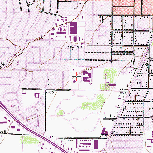Topographic Map of Saint James United Methodist Church, TX