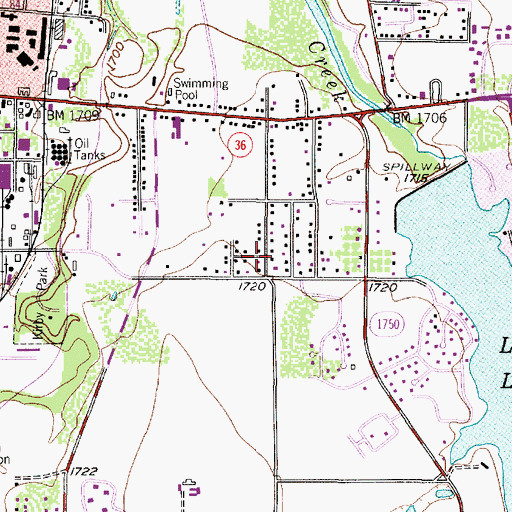 Topographic Map of Berry Lane Baptist Church, TX