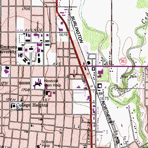 Topographic Map of Community Baptist Church, TX