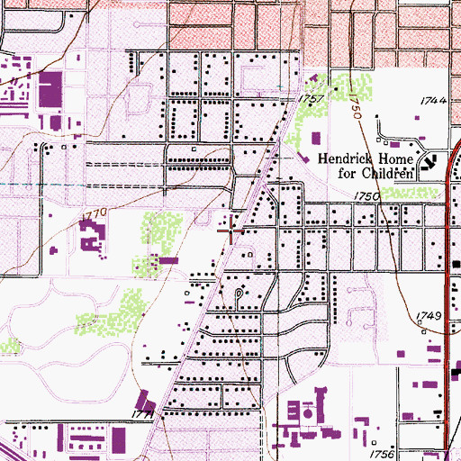 Topographic Map of Heritage Baptist Church, TX