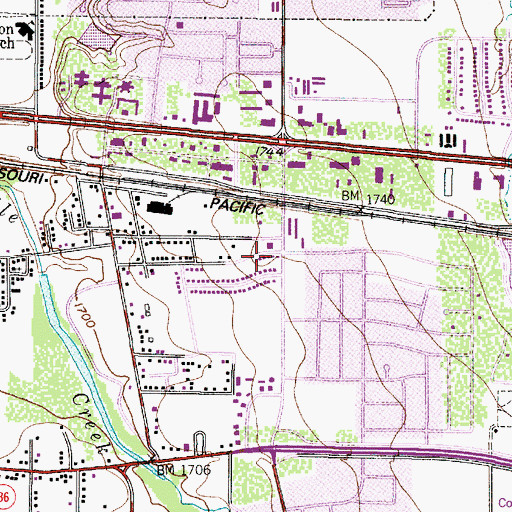 Topographic Map of King Solomon Baptist Church, TX