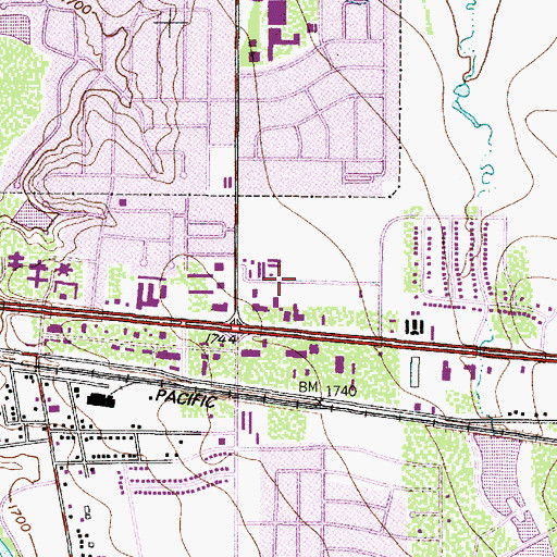 Topographic Map of New Fellowship Baptist Church, TX