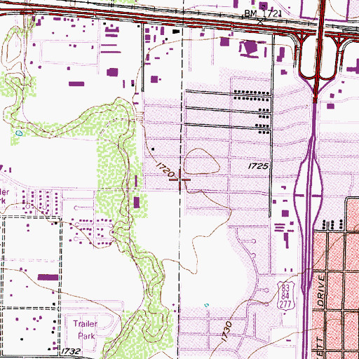 Topographic Map of Westside Baptist Church, TX