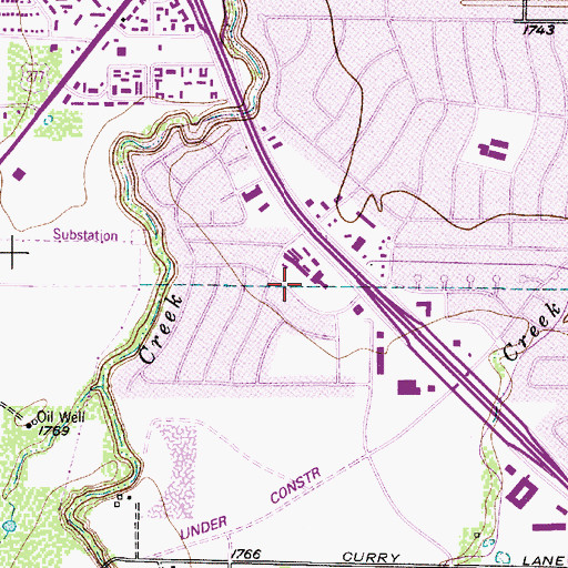 Topographic Map of Wyndrock Baptist Church, TX
