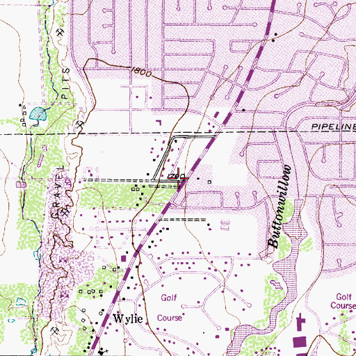 Topographic Map of Holy Family Catholic Church, TX