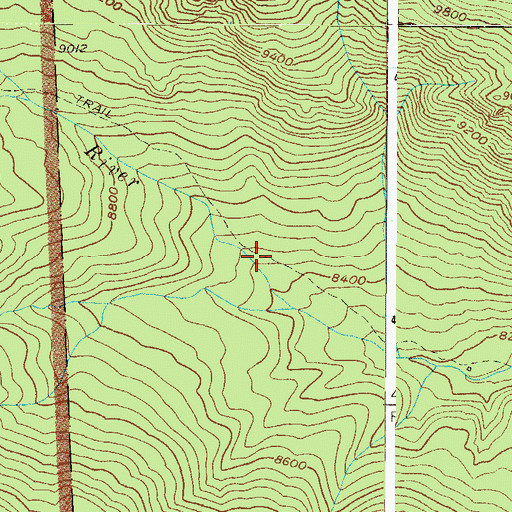 Topographic Map of Dunraven Trail, CO