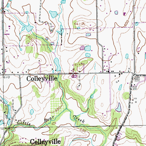 Topographic Map of Sonset Fellowship Church, TX