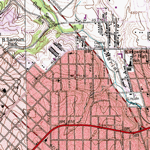Topographic Map of Worth Hill Holiness Church, TX