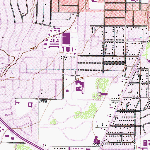 Topographic Map of Glad Tidings Assembly of God Church, TX