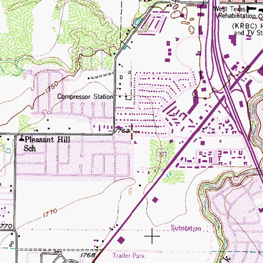 Topographic Map of Lighthouse Assembly of God Church, TX