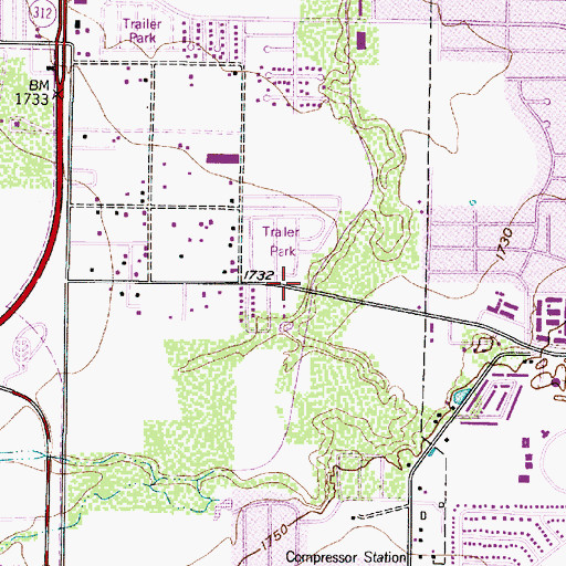 Topographic Map of Abilene Baptist Church, TX