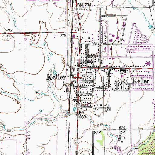 Topographic Map of Amazing Grace Fellowship Church, TX