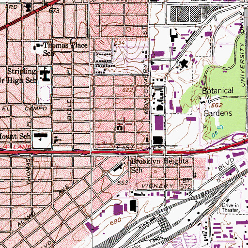 Topographic Map of Christ Chapel Church, TX