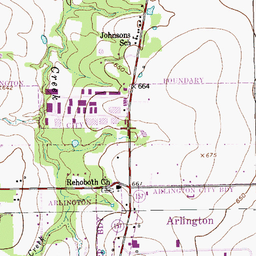 Topographic Map of Christ Community Church, TX