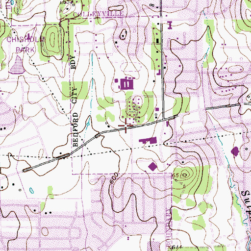 Topographic Map of Community Covenant Church of the Mid Cities, TX