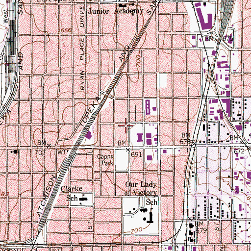 Topographic Map of Community Fellowship Church, TX