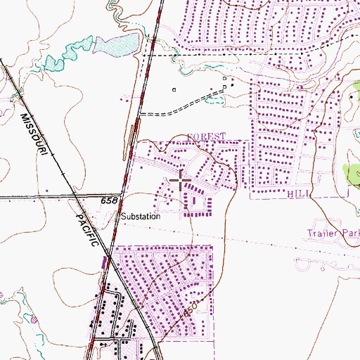 Topographic Map of Fort Worth Bible Fellowship Church, TX