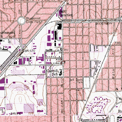 Topographic Map of Grace Fellowship Church, TX