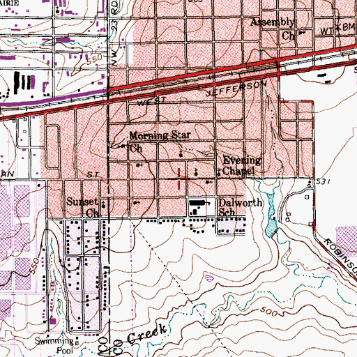 Topographic Map of House of Refuge Holiness Church, TX