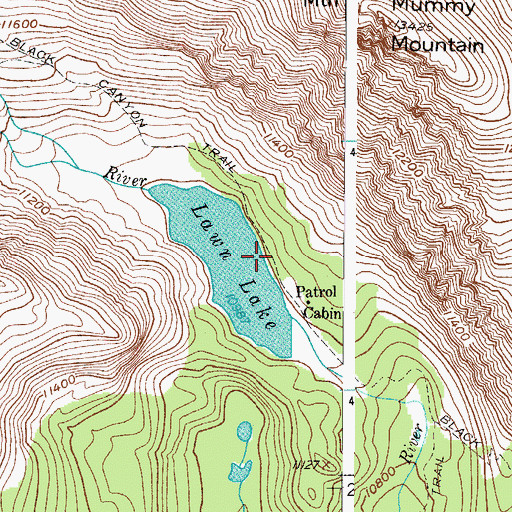Topographic Map of Black Canyon Trail, CO