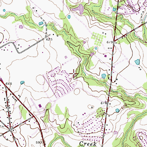 Topographic Map of Mansfield Community Church, TX