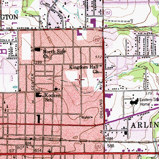 Topographic Map of Metropolitan Community Church, TX