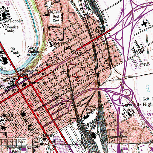 Topographic Map of Morning Chapel Church, TX