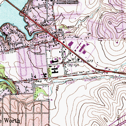 Topographic Map of Open Arms Fellowship Church, TX