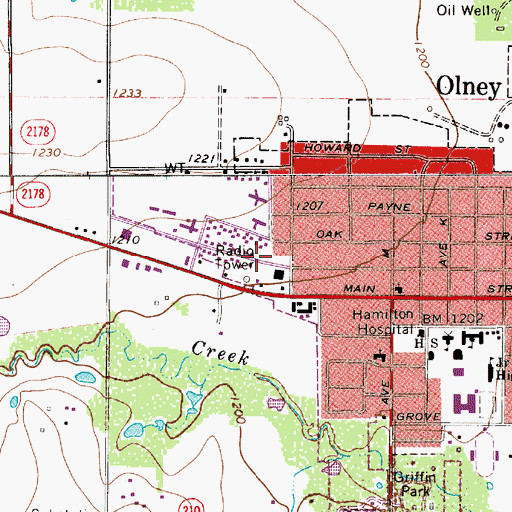 Topographic Map of Saint Luke Lutheran Church, TX