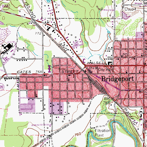 Topographic Map of Calvary Apostolic Church, TX