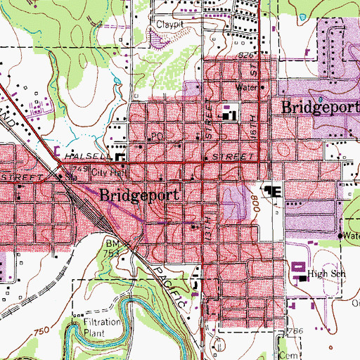 Topographic Map of First Baptist Church, TX