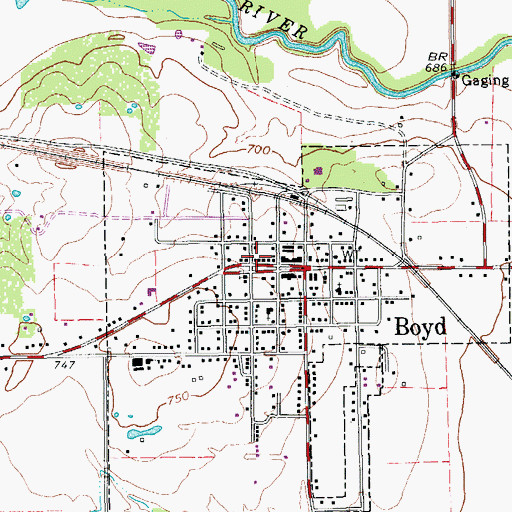 Topographic Map of Trinity Baptist Church, TX