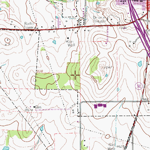 Topographic Map of Catholic Church of the Assumption, TX