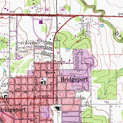 Topographic Map of Saint Johns Catholic Church, TX
