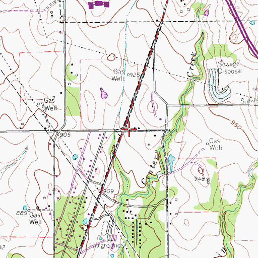 Topographic Map of Church of Christ, TX
