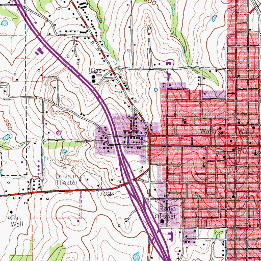 Topographic Map of Cornerstone Church of the Nazarene, TX