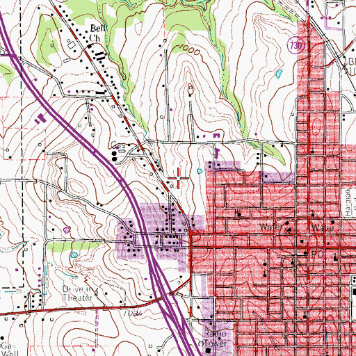 Topographic Map of First United Pentecostal Church of Decatur, TX