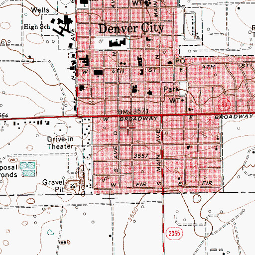 Topographic Map of El Calvario Assembly of God Church, TX