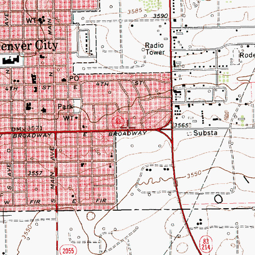 Topographic Map of Bethel Baptist Church, TX