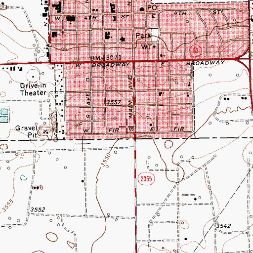 Topographic Map of Faith Baptist Church, TX