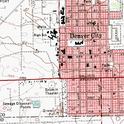 Topographic Map of Trinity Baptist Church, TX