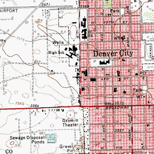 Topographic Map of Saint Williams Catholic Church, TX