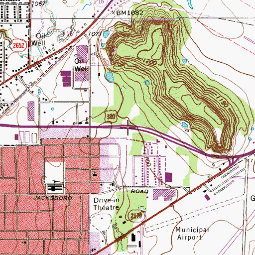 Topographic Map of Faith Baptist Church, TX