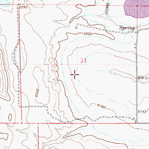 Topographic Map of Home Supply Ditch, CO