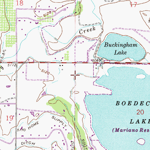 Topographic Map of George Rist Ditch, CO